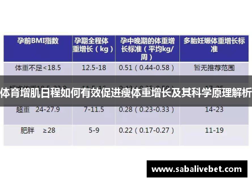 体育增肌日程如何有效促进瘦体重增长及其科学原理解析