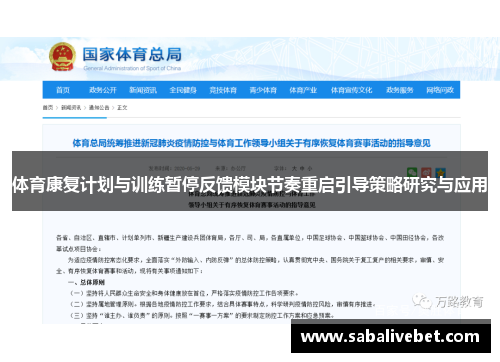 体育康复计划与训练暂停反馈模块节奏重启引导策略研究与应用